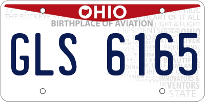 OH license plate GLS6165