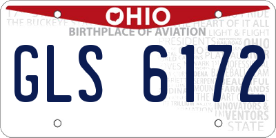 OH license plate GLS6172
