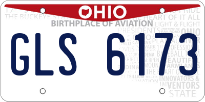 OH license plate GLS6173