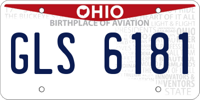 OH license plate GLS6181