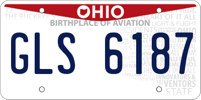 OH license plate GLS6187