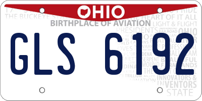 OH license plate GLS6192