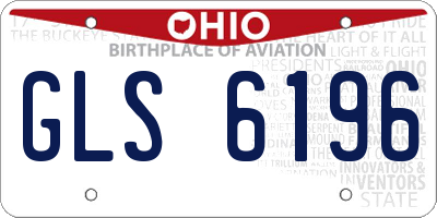 OH license plate GLS6196