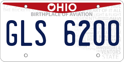 OH license plate GLS6200