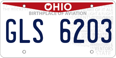 OH license plate GLS6203