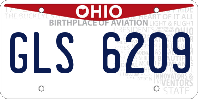 OH license plate GLS6209