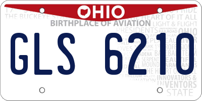OH license plate GLS6210