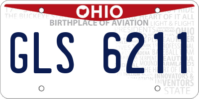 OH license plate GLS6211