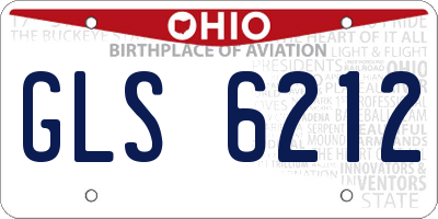 OH license plate GLS6212