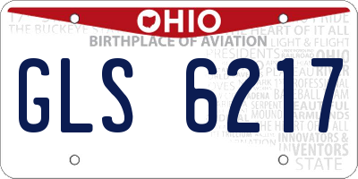 OH license plate GLS6217