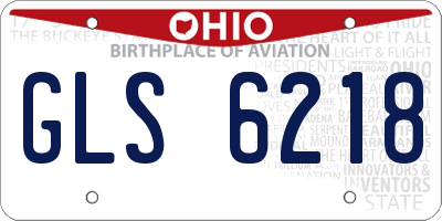 OH license plate GLS6218