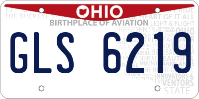 OH license plate GLS6219