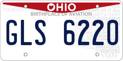 OH license plate GLS6220