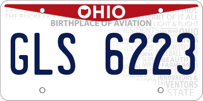 OH license plate GLS6223