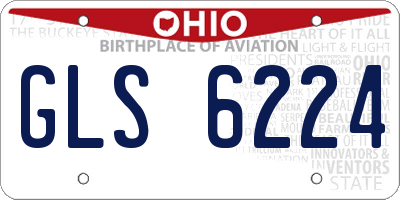 OH license plate GLS6224