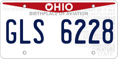 OH license plate GLS6228