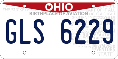 OH license plate GLS6229