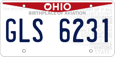 OH license plate GLS6231