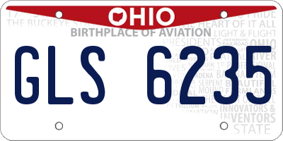 OH license plate GLS6235