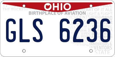 OH license plate GLS6236