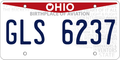 OH license plate GLS6237