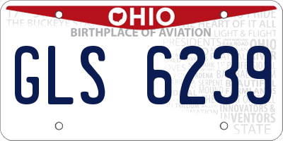 OH license plate GLS6239