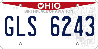 OH license plate GLS6243