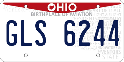OH license plate GLS6244