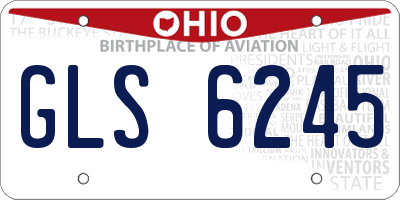 OH license plate GLS6245