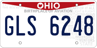 OH license plate GLS6248