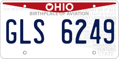 OH license plate GLS6249