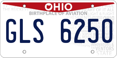 OH license plate GLS6250