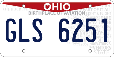 OH license plate GLS6251