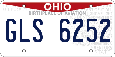 OH license plate GLS6252