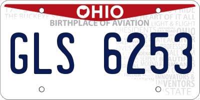 OH license plate GLS6253