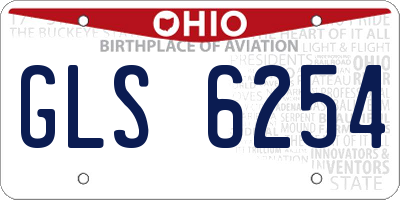 OH license plate GLS6254