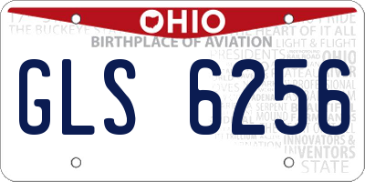 OH license plate GLS6256