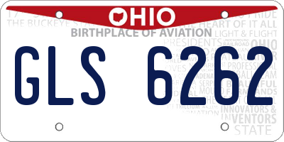 OH license plate GLS6262
