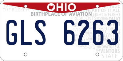 OH license plate GLS6263