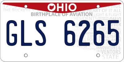 OH license plate GLS6265