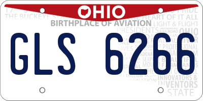 OH license plate GLS6266