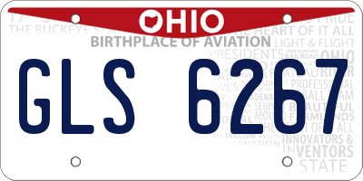 OH license plate GLS6267