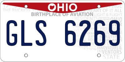 OH license plate GLS6269