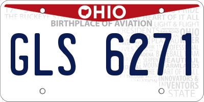 OH license plate GLS6271