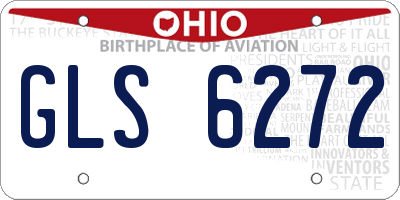 OH license plate GLS6272