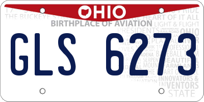 OH license plate GLS6273