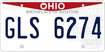 OH license plate GLS6274