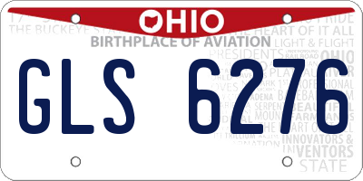 OH license plate GLS6276