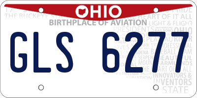 OH license plate GLS6277