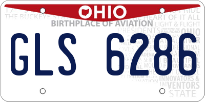 OH license plate GLS6286